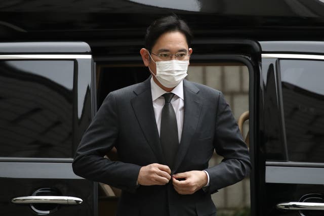 Samsung Electronics Vice Chairman Jay Y Lee arrives at the Seoul High Court on 9 November, 2020 in Seoul, South Korea.