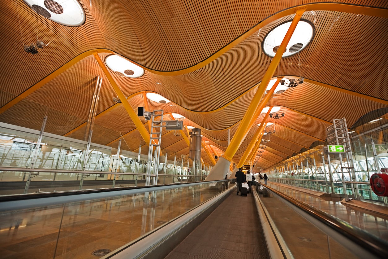 Lisbet Stone from Sussex is currently stranded ‘airside’ at Madrid airport