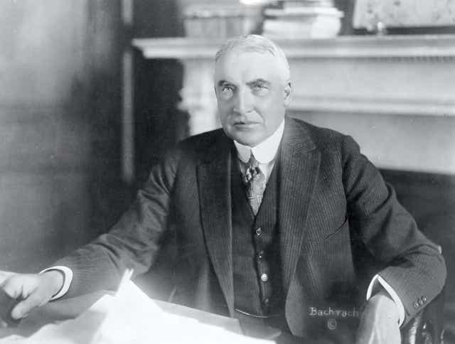 <p>Harding held office for two-and-a-half years before dying at the age of 57</p>