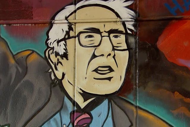 <p>The fixed mural of Bernie Sanders in Washington, DC</p>