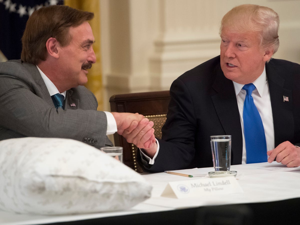 Mike Lindell with Donald Trump