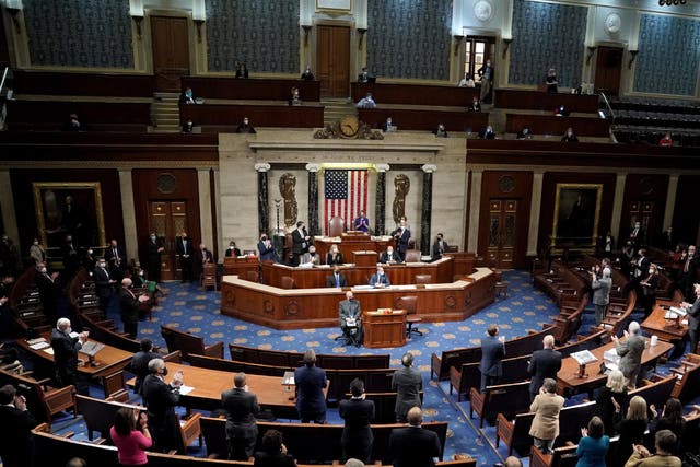 <p>The House of Representatives certifying Joe Biden’s election victory.</p>