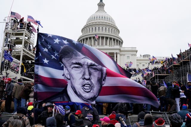 <p>Trump supporters storm the US Capitol in his name</p>