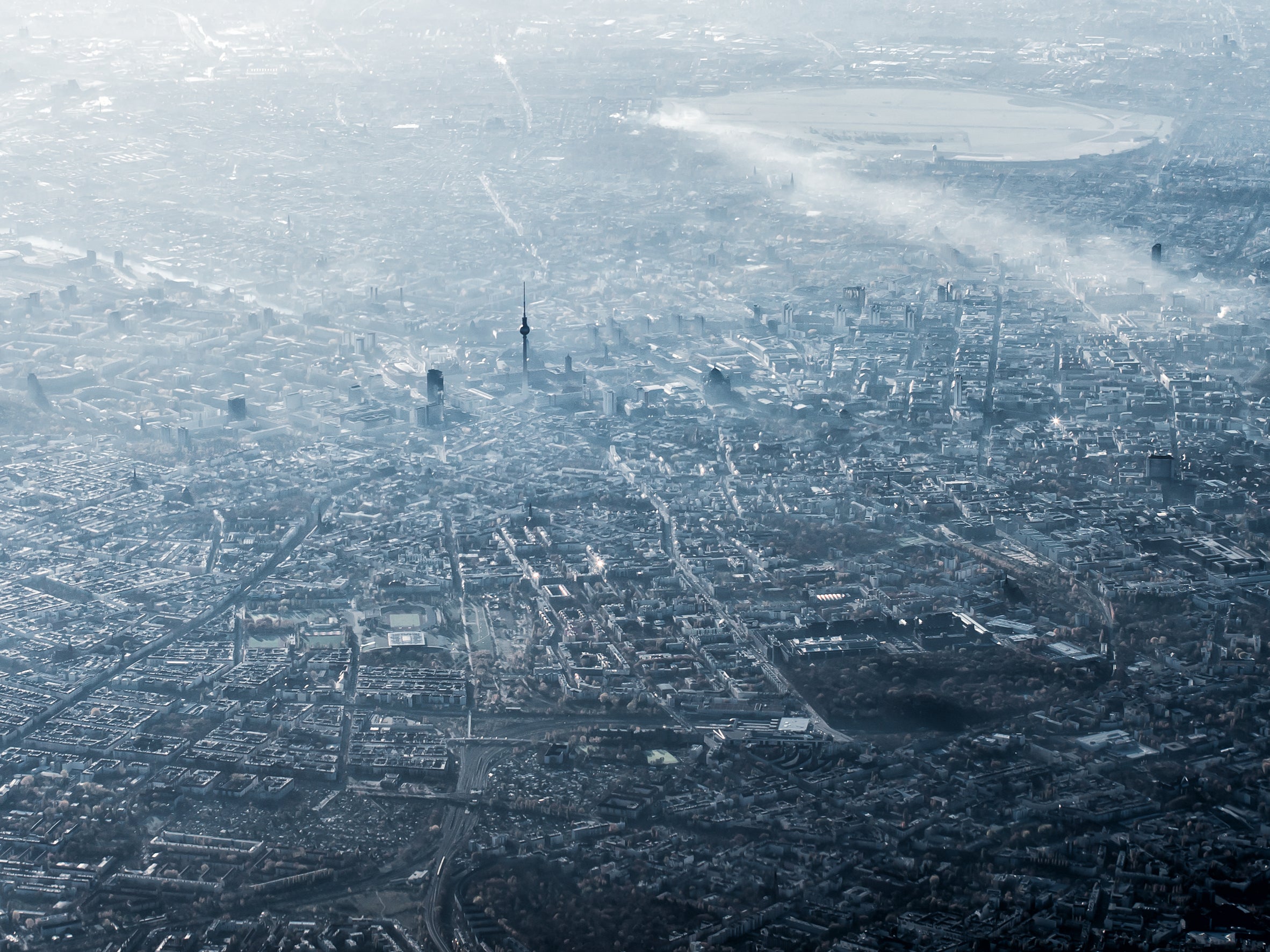 Berlin beneath cloud and smog