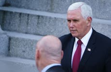 Pence posts four pictures in Twitter farewell  – none of them of Trump