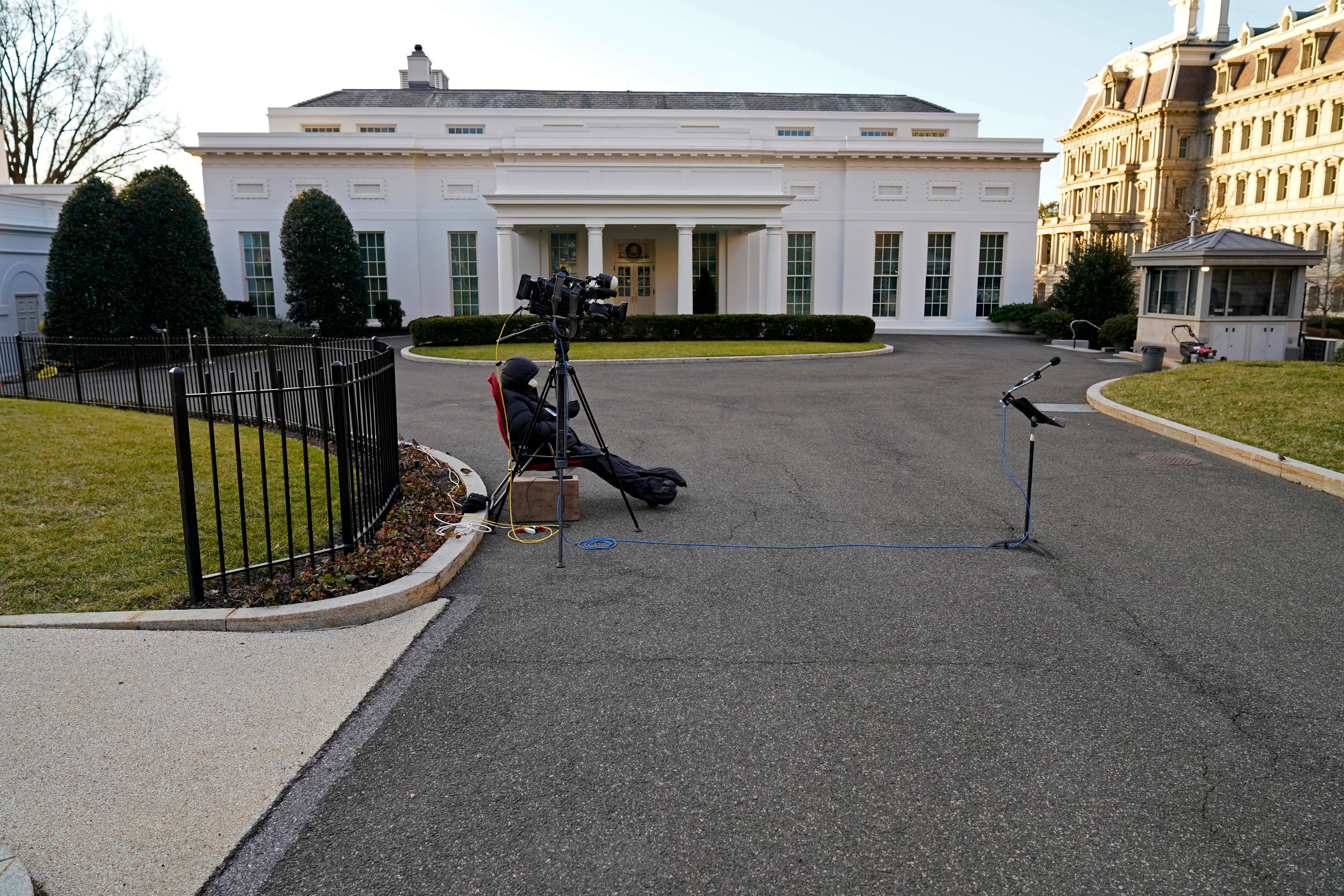 West wing of the White House on Trump’s last full day in office