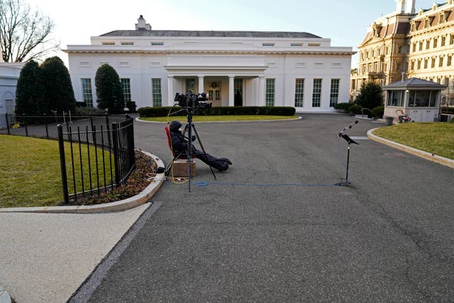 <p>West wing of the White House on Trump’s last full day in office</p>
