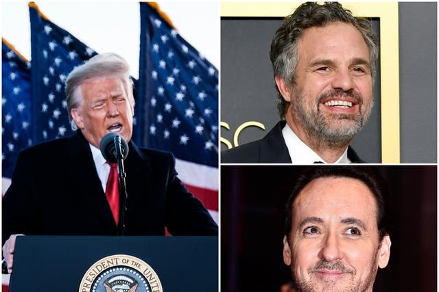 Trump’s exit has been celebrated by stars including Mark Ruffalo and John Cusack