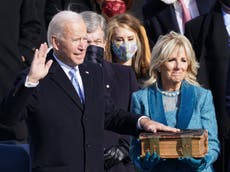 The defining images as Joe Biden becomes US president