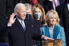 The defining images as Joe Biden becomes US president