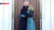 Joe Biden walks hand in hand with family to White House