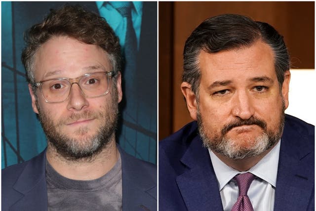 Actor and filmmaker Seth Rogen, and US governor Ted Cruz