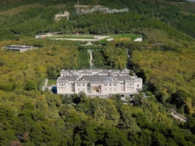 A screengrab of the alleged ‘palace’ owned by Russian President Vladimir Putin, according to a video released by Russian opposition Alexei Navalny’s team on Tuesday