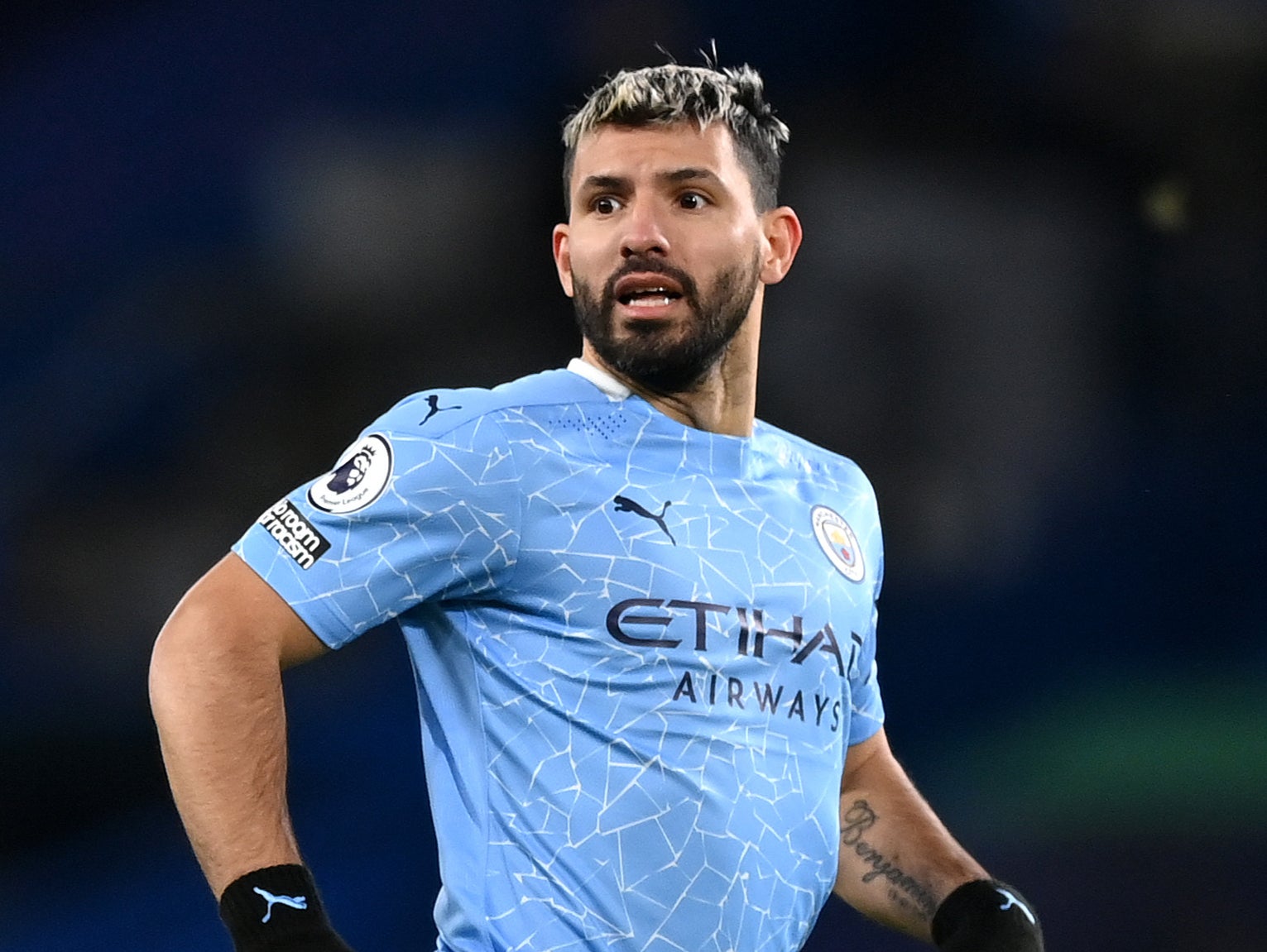 El delantero del Manchester City Sergio Agüero