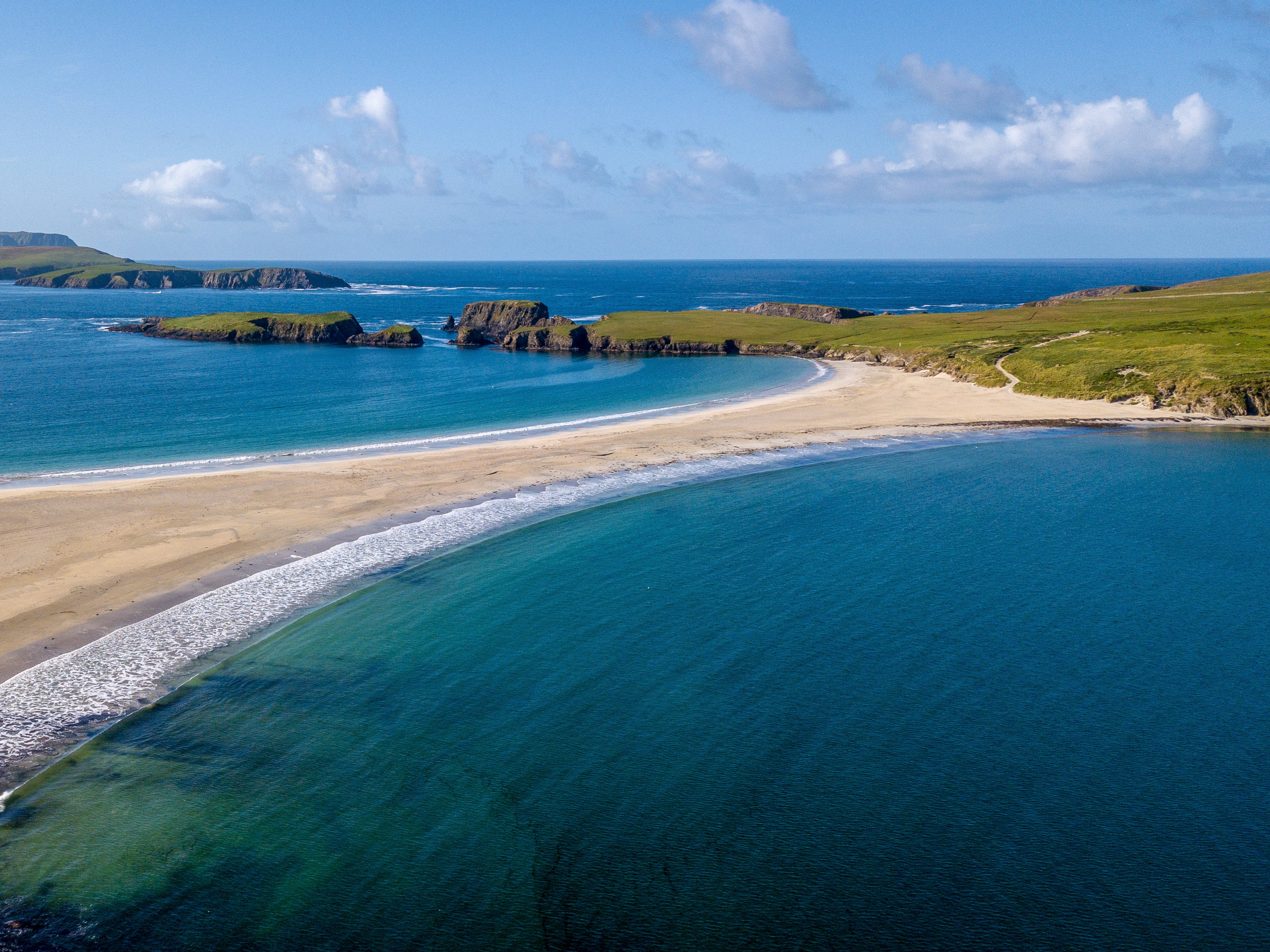 The stunning white sands of St Ninian’s Isle