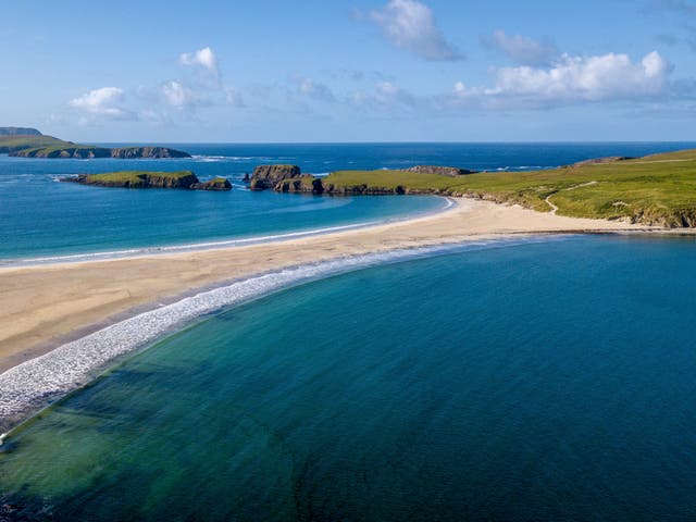 <p>The stunning white sands of St Ninian’s Isle</p>
