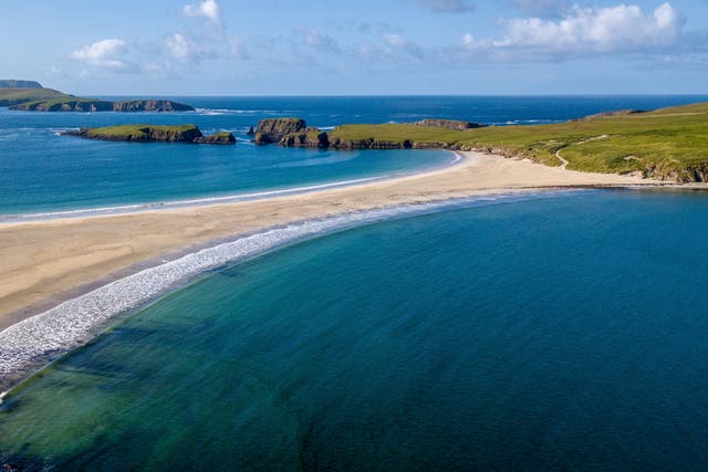 <p>The stunning white sands of St Ninian’s Isle</p>