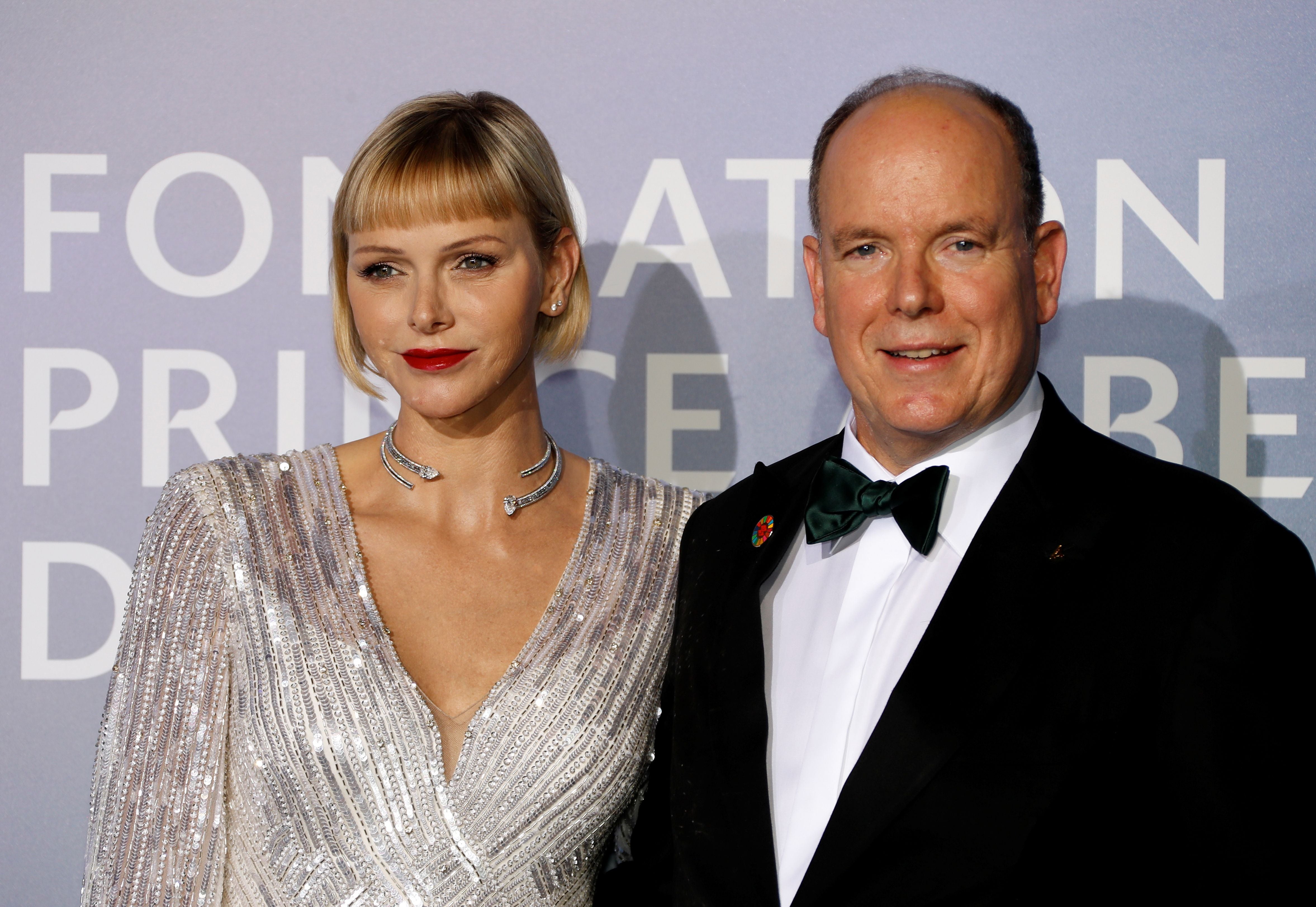Princess Charlene wore her hair in a bob with blunt bangs in September
