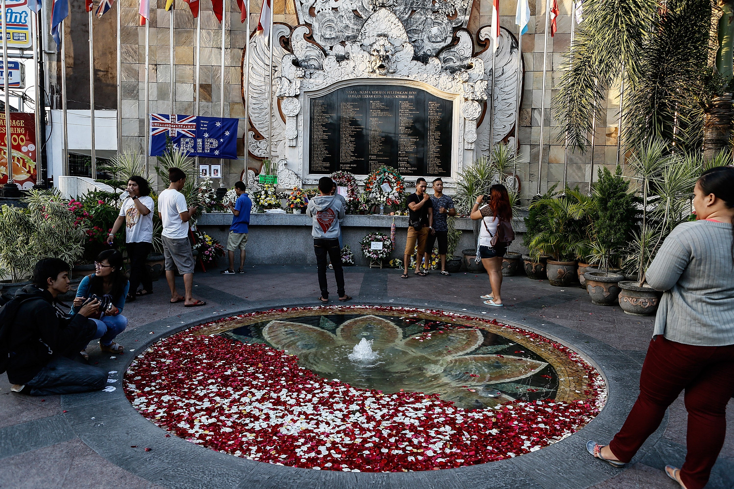 File Image: People gather at the Bali Bombing Memorial Monument on 12 October 2013 in Kuta, Bali, Indonesia. People gathered at various memorial ceremonies today to remember the victims of the 2002 Kuta nightclub bombings which killed 202 people