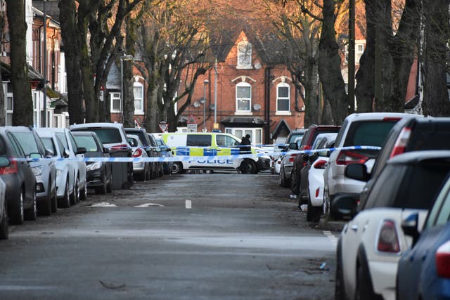 <p>Police at the scene in Linwood Road, Handsworth, where a 15-year-old boy died on Thursday afternoon after being attacked by a group of youths.</p>