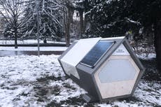 Futuristic sleeping pods for homeless people installed in German city