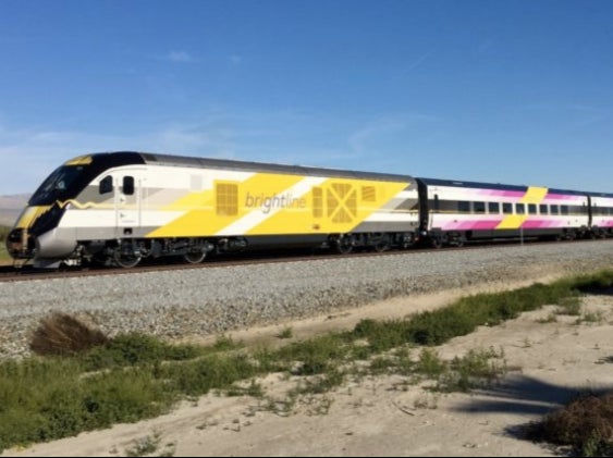 Fast track: a Brightline train in Florida