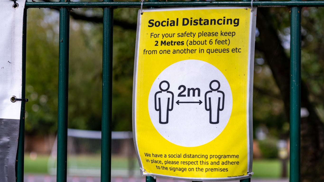 Keeping two metres away from people has become a feature of everyday life