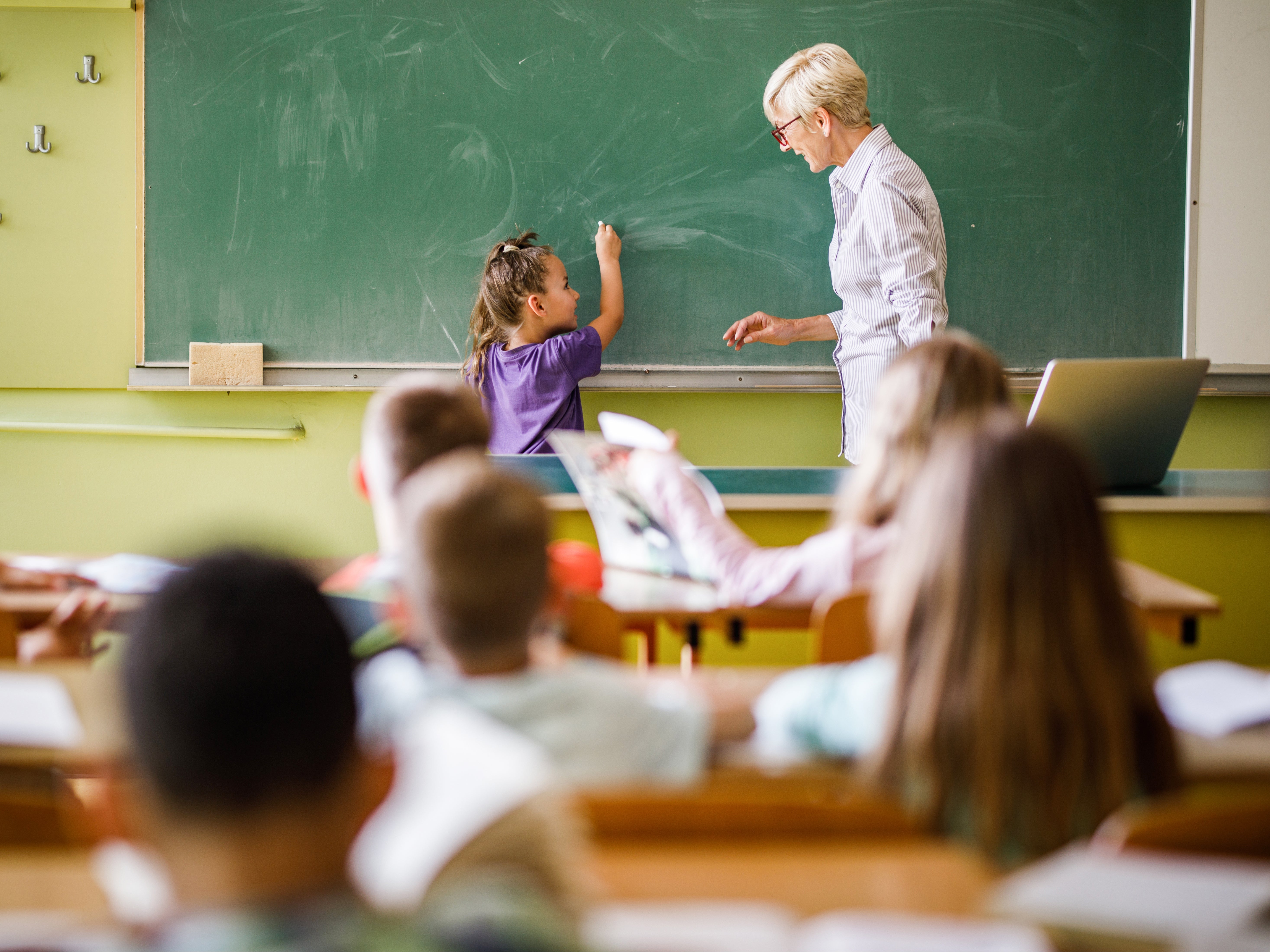 Just under one quarter of primary school children were in school last Thursday, government data shows