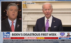 Sean Hannity denounces Biden’s first week as ‘disastrous’ before the president completed a full day of work