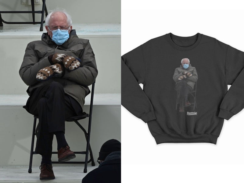 Bernie Mittens Meme Bernie Sanders Cold Inauguration Sweatshirt