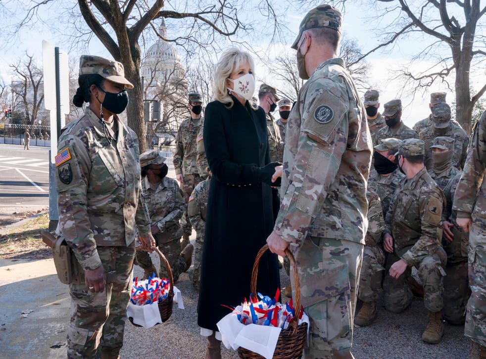 Jill Biden thanks Guard members with chocolate chip ...