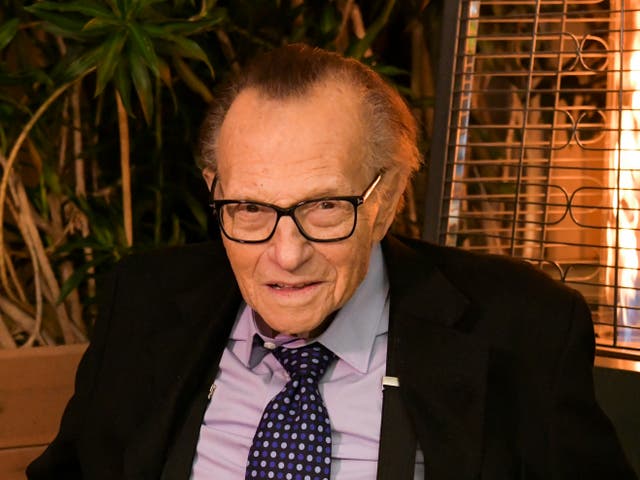 Larry King poses for a portrait in 2019