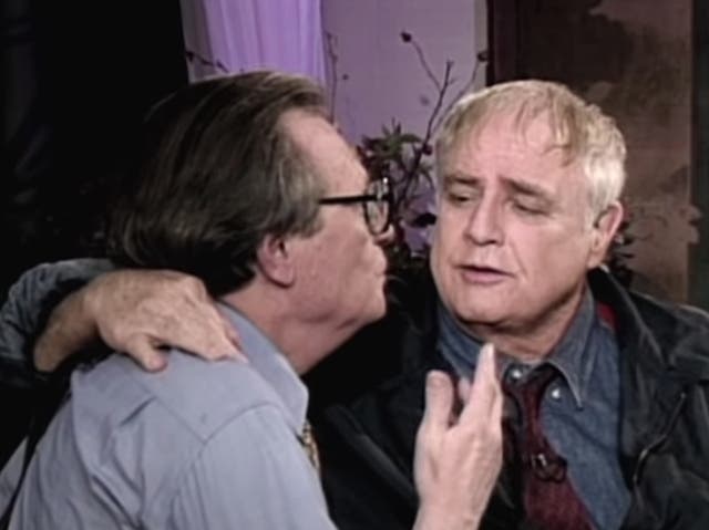 Larry King interviewing Marlon Brando in 1994