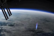 ‘Blue jet’ lightning detected from International Space Station