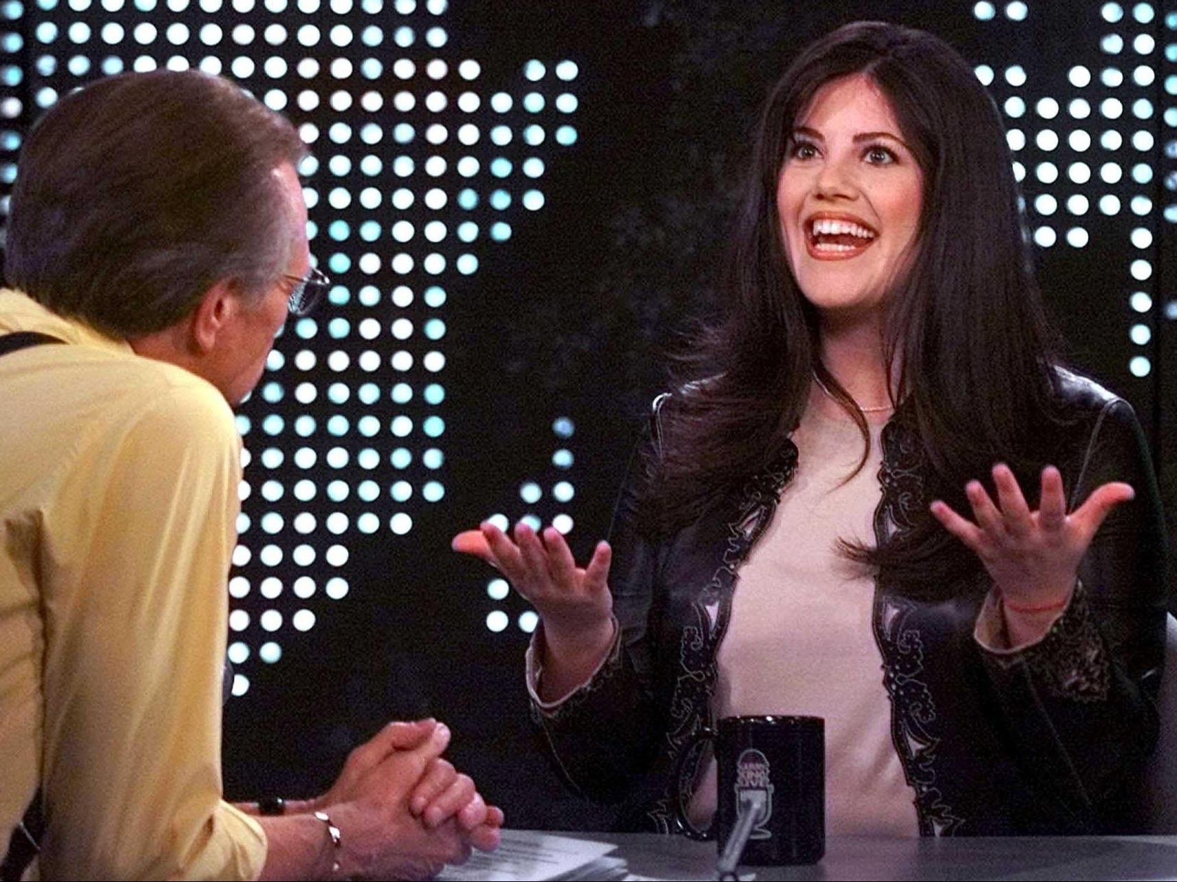 Not the main focus: King interviewing Monica Lewinsky in 2002
