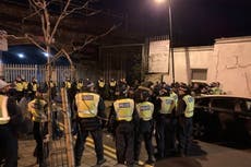 Police break up rave in east London as hundreds defy regulations