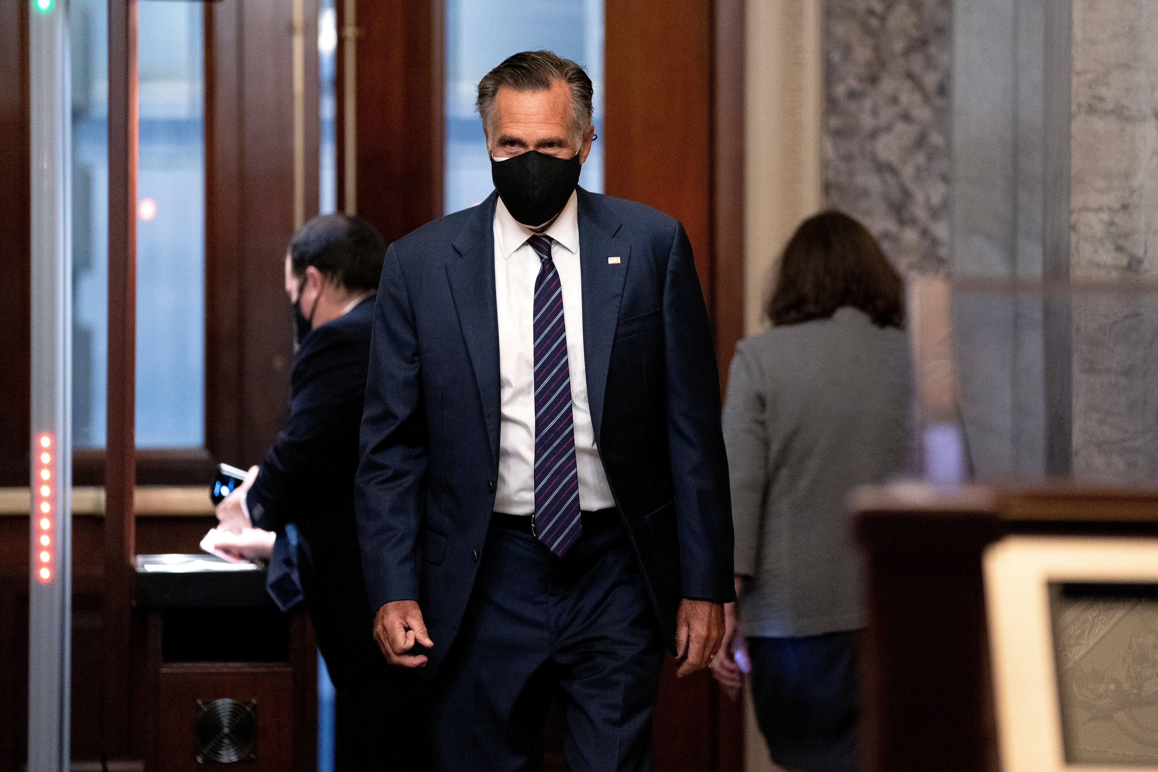 Senator Mitt Romney is one of a handful of Republicans who appear likely to vote to convict Donald Trump for inciting an insurrection at the Capitol on 6 January.