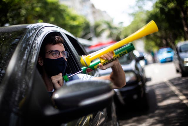 APTOPIX Virus Outbreak Brazil Protest