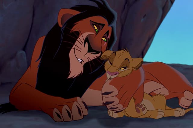 Scar and Simba in The Lion King