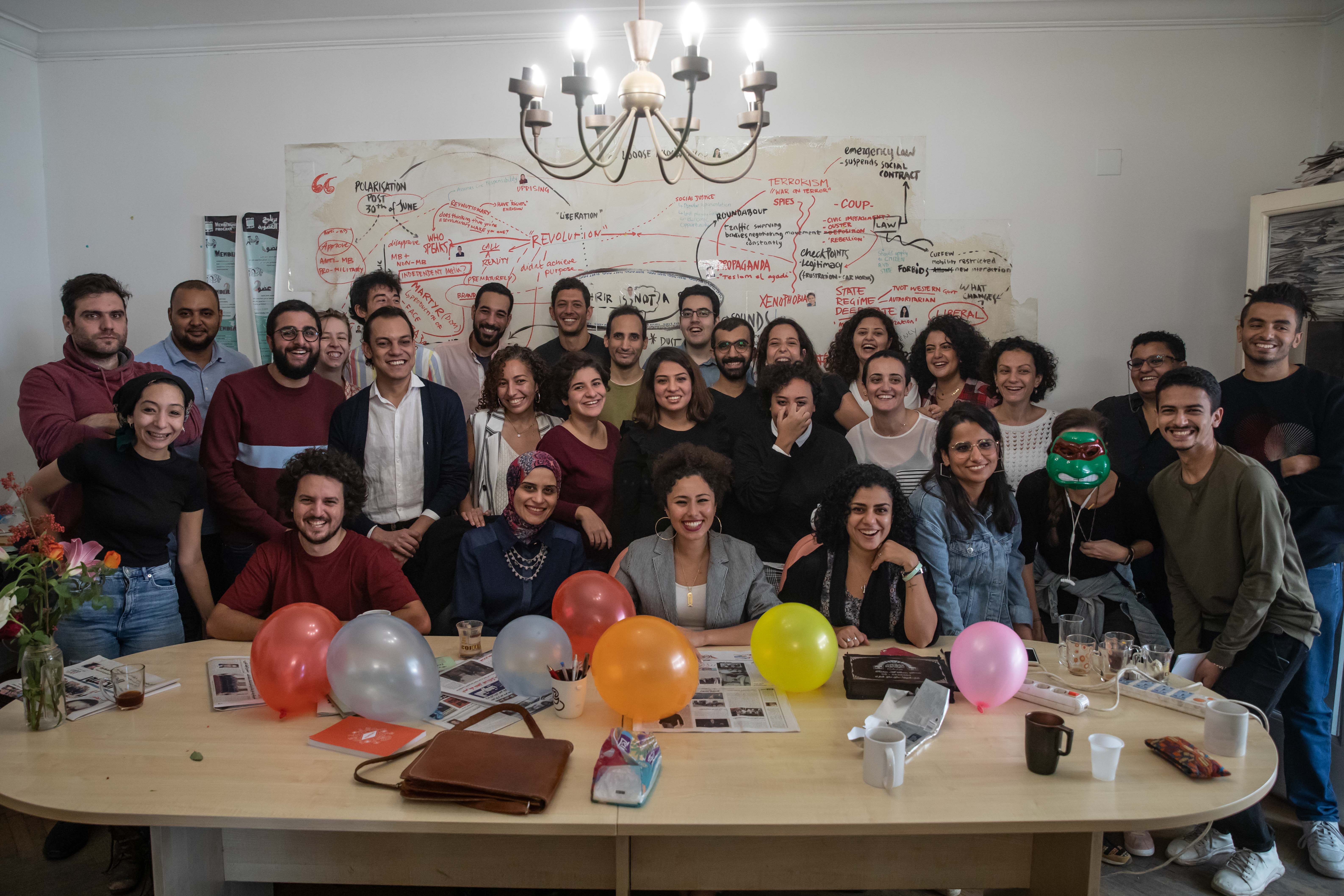 The team at Mada Masr that have vowed to keep reporting despite the crackdown
