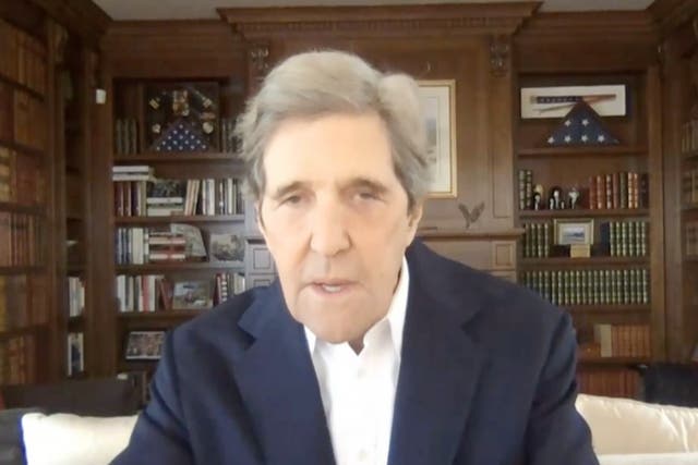 President Biden’s climate envoy John Kerry speaks on Monday at the virtual UN Climate Adaptation Summit