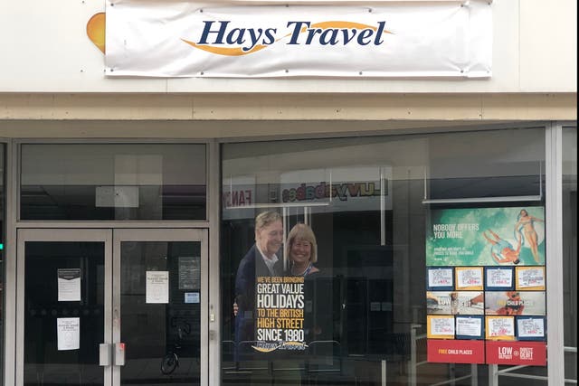 Changing times: a former Thomas Cook agency taken over by Hays Travel