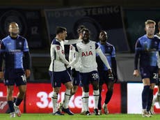 Ndombele inspires late Tottenham surge to blow Wycombe away