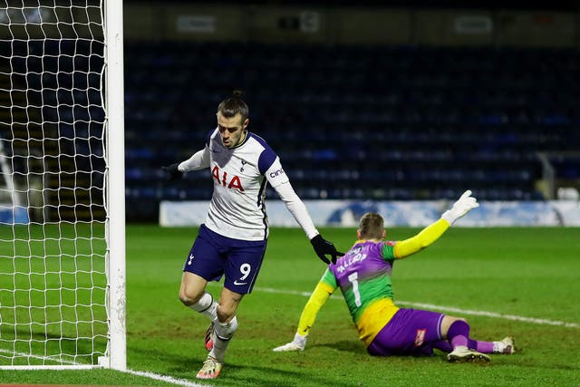 Gareth Bale scores Tottenham’s first goal
