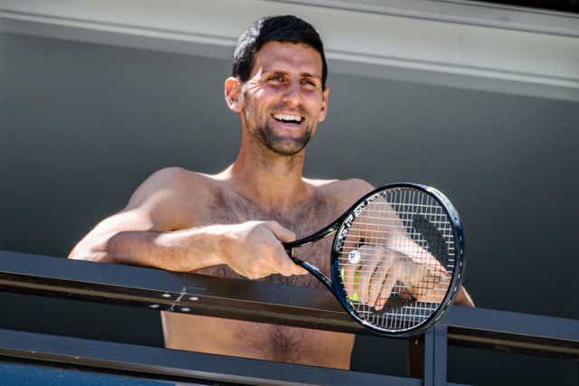Novak Djokovic in quarantine in Adelaide before the Australian Open
