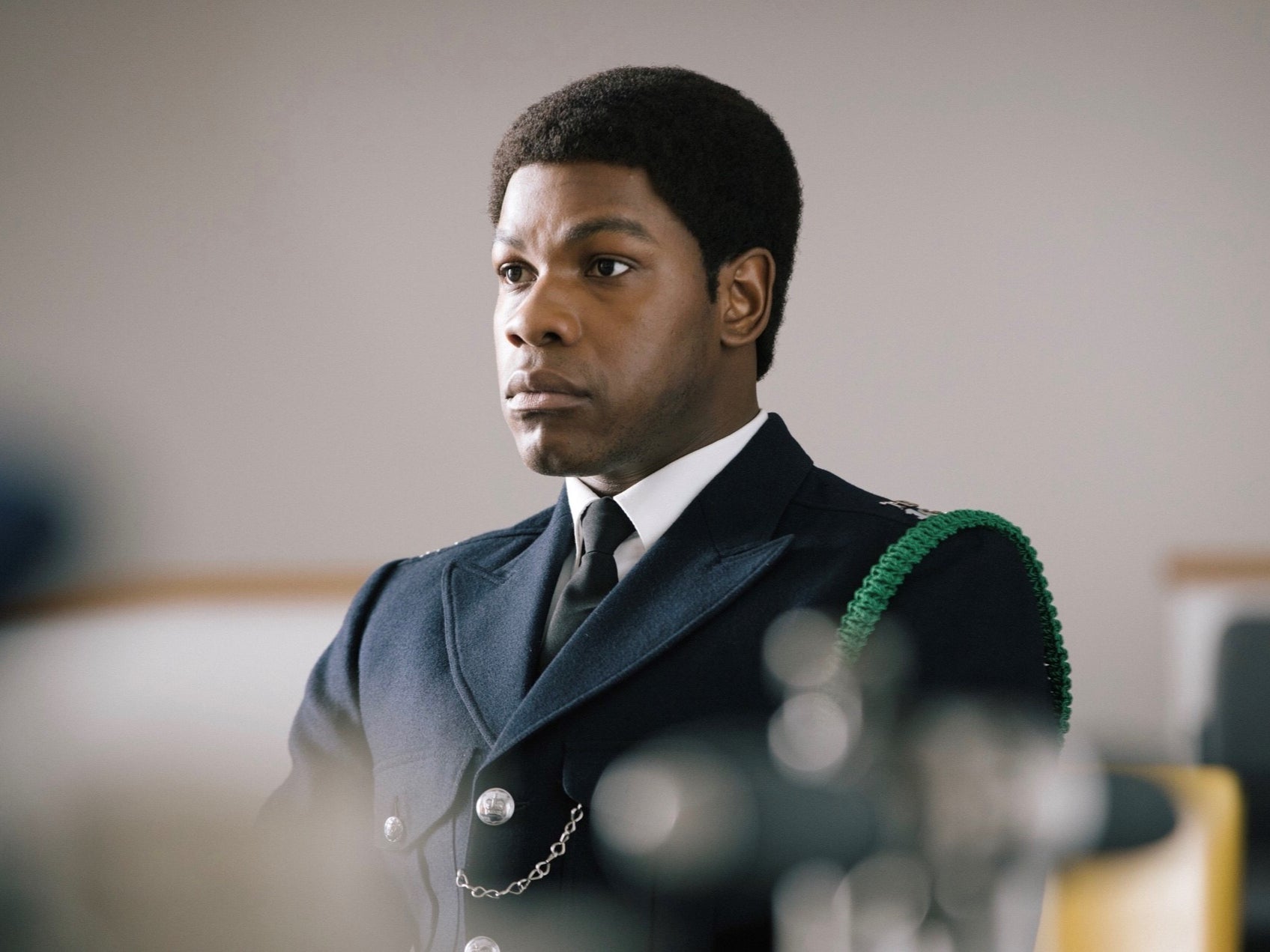 Boyega in the third episode of Small Axe, entitled “Red, White and Blue"