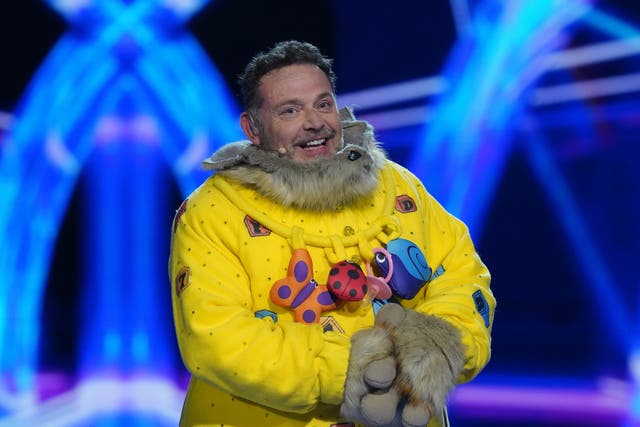John Thomson after being revealed as Bush Baby during the last episode of The Masked Singer
