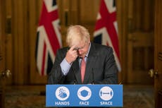 ‘Hard to compute the sorrow’ of 100k Covid deaths, Boris Johnson says 