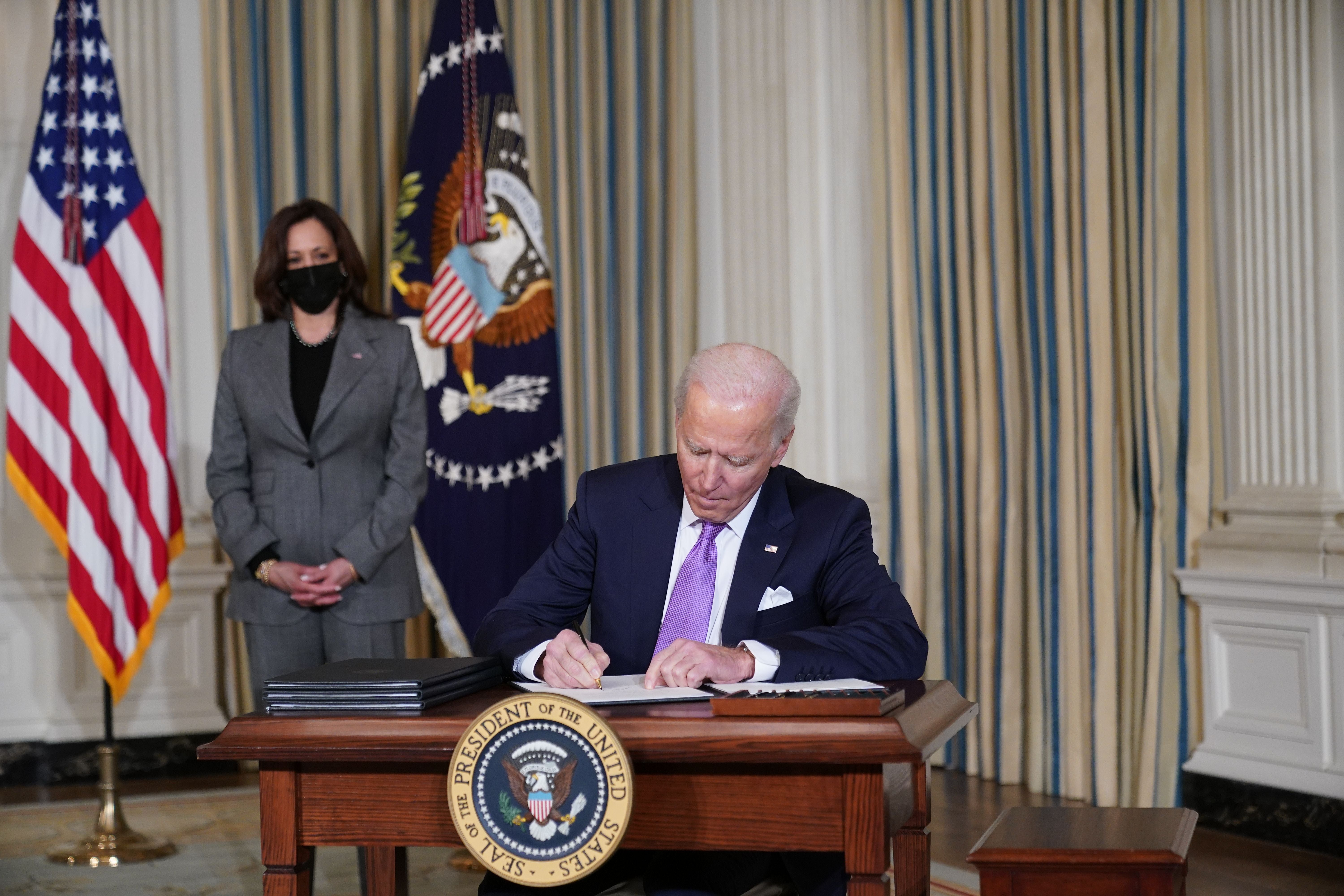 Biden cites George Floyd murder as ‘turning point’ as he signs executive orders to tackle racial equity.