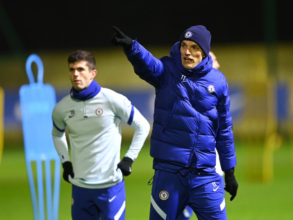 Chelsea head coach Thomas Tuchel takes training ahead of first game in charge